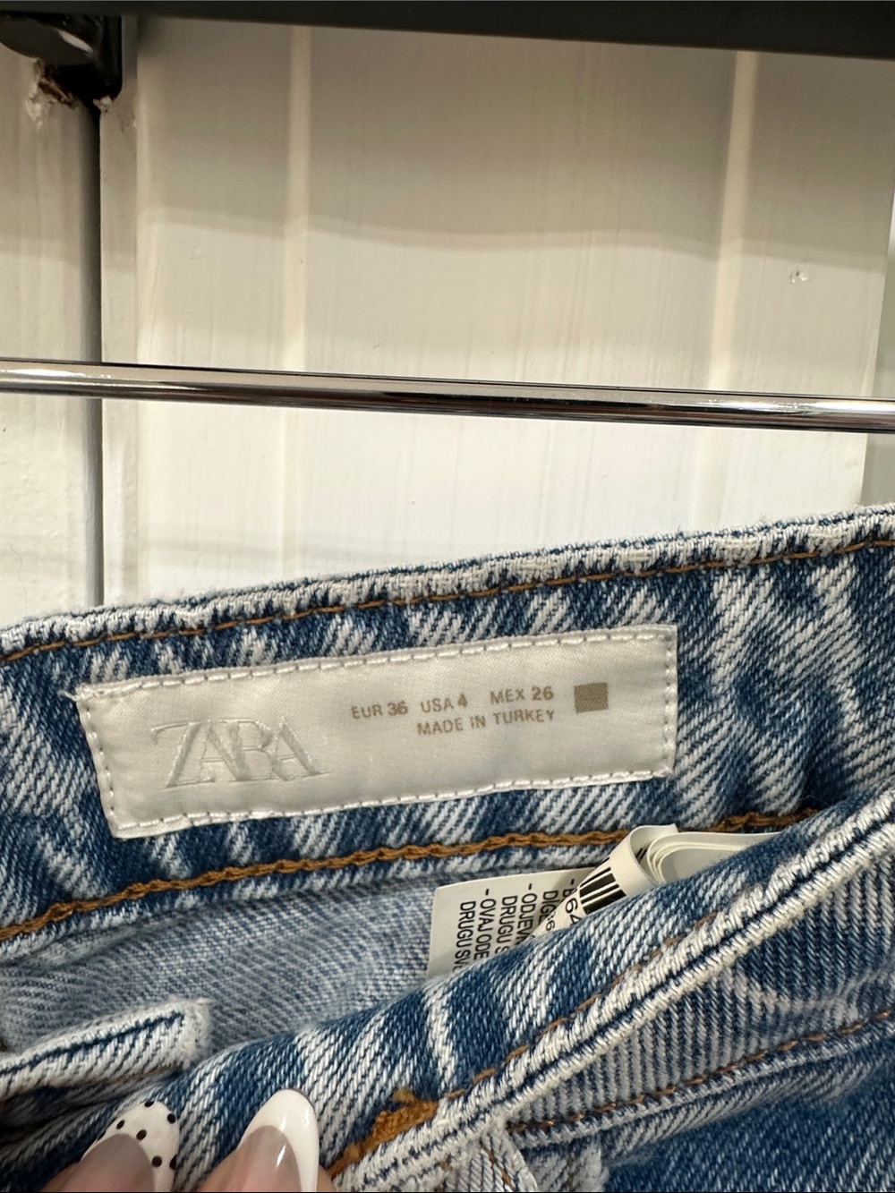 Zara Light Blue Wide-Leg Jeans - Picture 3 of 5